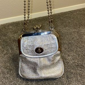 Coach✨ silver bag